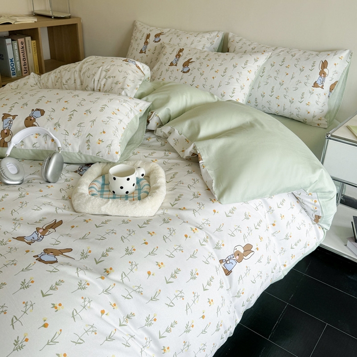 91家纺网 家纺一手货源 找家纺 澳梵家居 2025新款全棉印花四件套 纳爱斯之眼