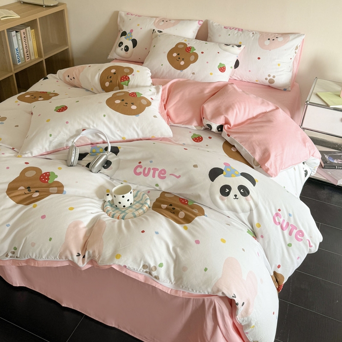 91家纺网 家纺一手货源 找家纺 澳梵家居 2025新款全棉印花四件套 奇妙庄园