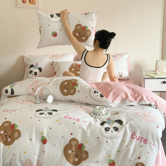 91家纺网 家纺一手货源 找家纺 澳梵家居 2025新款全棉印花四件套 奇妙庄园