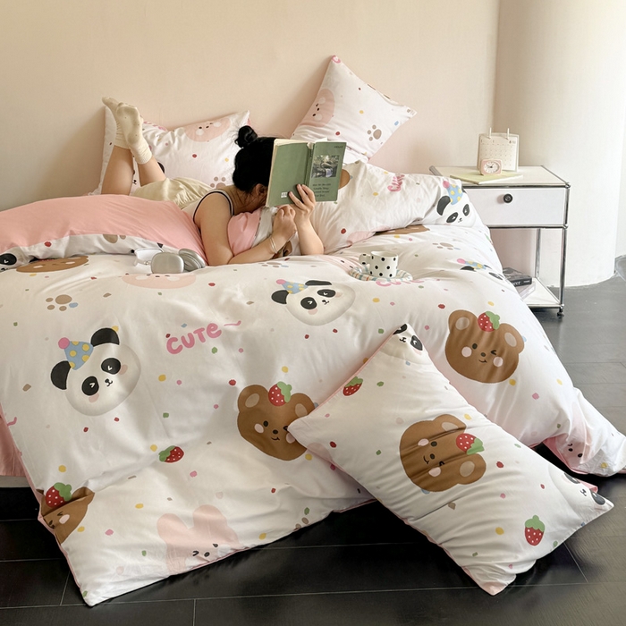 91家纺网 家纺一手货源 找家纺 澳梵家居 2025新款全棉印花四件套 奇妙庄园