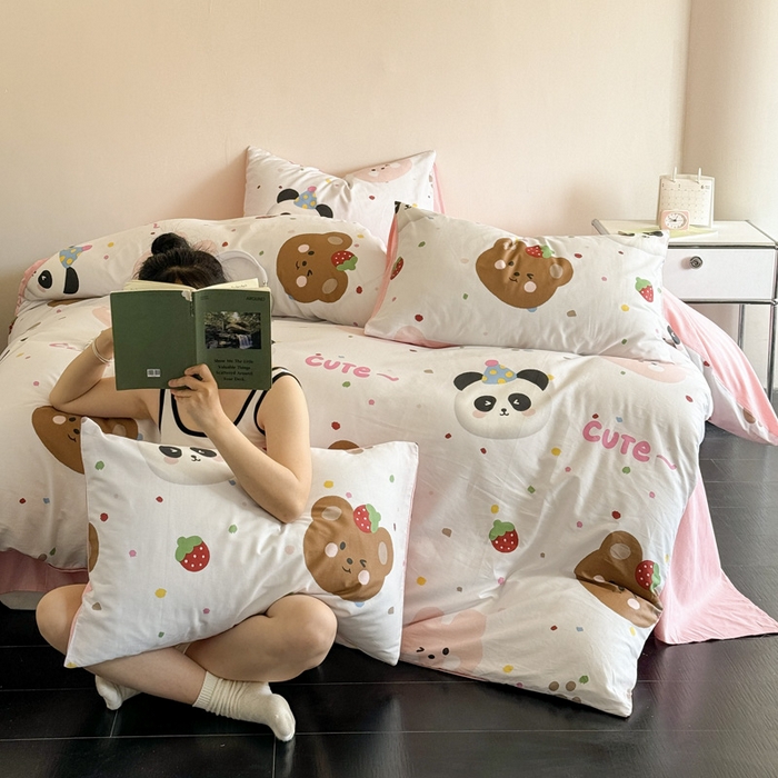 91家纺网 家纺一手货源 找家纺 澳梵家居 2025新款全棉印花四件套 奇妙庄园