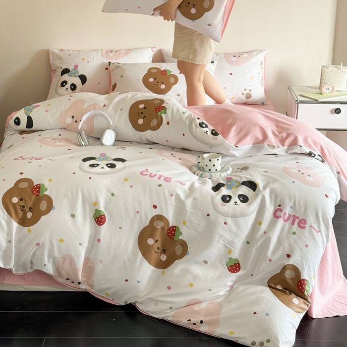 91家纺网 家纺一手货源 找家纺 澳梵家居 2025新款全棉印花四件套 奇妙庄园