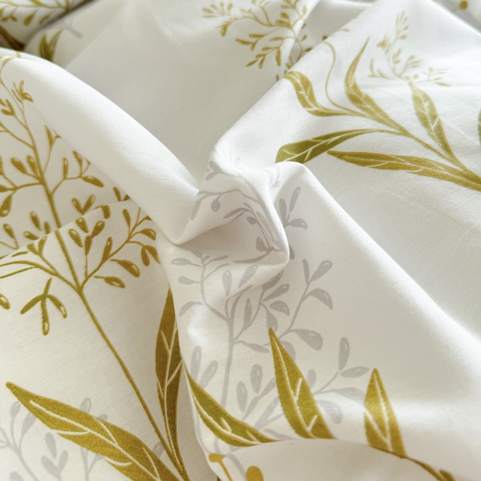 91家纺网 家纺一手货源 找家纺 澳梵家居 2025新款全棉印花四件套 森中草木