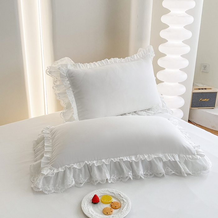 91家纺网 家纺一手货源 找家纺 乐卧家居 2026新款静奢老钱风精致蕾丝时尚花边繁花-奢华版系列四件套 繁花-奢华版白色