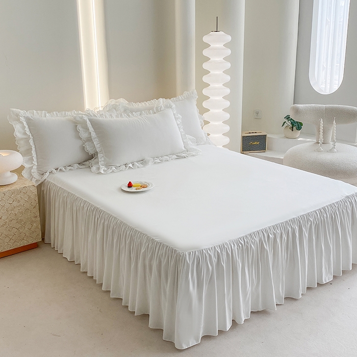 91家纺网 家纺一手货源 找家纺 乐卧家居 2026新款静奢老钱风精致蕾丝时尚花边繁花-奢华版系列四件套 繁花-奢华版白色