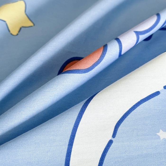 91家纺网 家纺一手货源 找家纺 澳梵家居 2025新款全棉印花四件套 宇航员