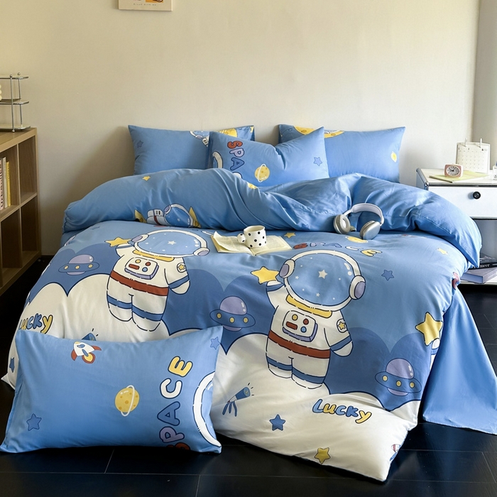 澳梵家居 2025新款全棉印花四件套 宇航员