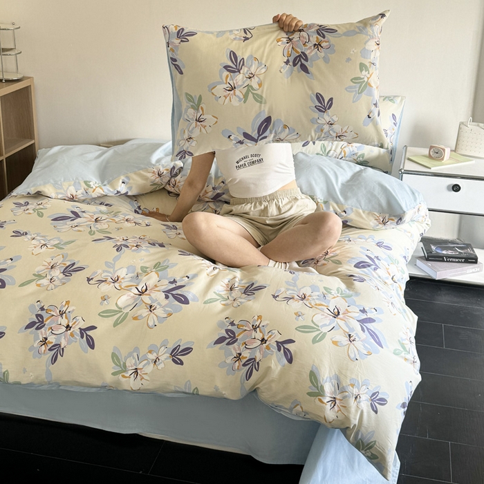 91家纺网 家纺一手货源 找家纺 澳梵家居 2025新款全棉印花四件套 雪域宝藏