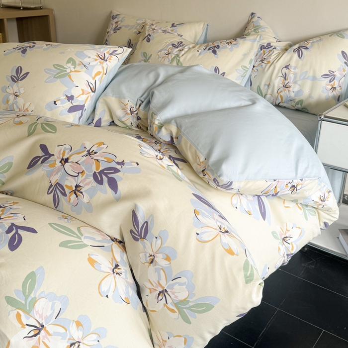 91家纺网 家纺一手货源 找家纺 澳梵家居 2025新款全棉印花四件套 雪域宝藏