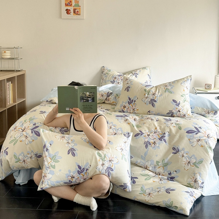 91家纺网 家纺一手货源 找家纺 澳梵家居 2025新款全棉印花四件套 雪域宝藏