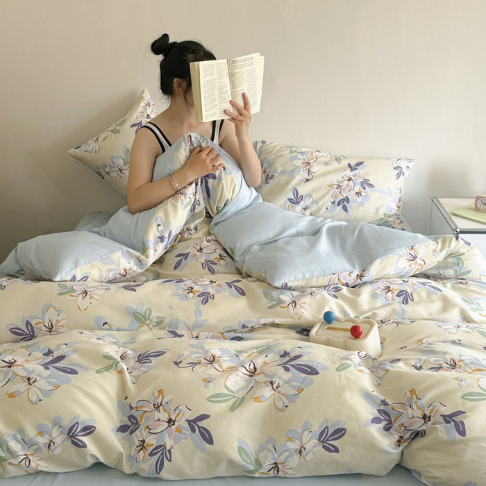 91家纺网 家纺一手货源 找家纺 澳梵家居 2025新款全棉印花四件套 雪域宝藏