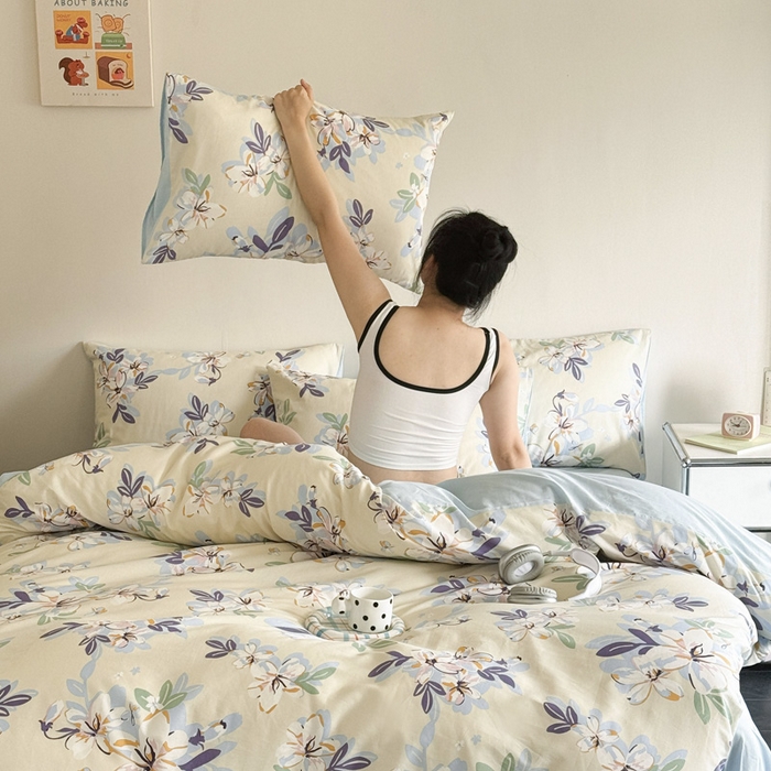 91家纺网 家纺一手货源 找家纺 澳梵家居 2025新款全棉印花四件套 雪域宝藏