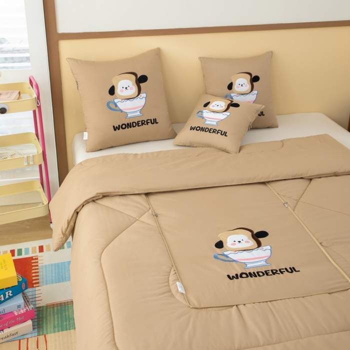 91家纺网 家纺一手货源 找家纺 （总）照世家纺 2025新款多功能贴布绣大豆抱枕被【控价不能低于 40的58 45的75 50的89】