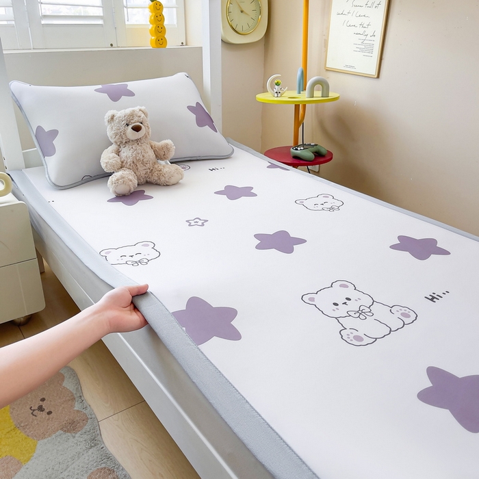 91家纺网 家纺一手货源 找家纺 （总）爱思凯家纺 2025新款【学生】碳光冰皮席凉席