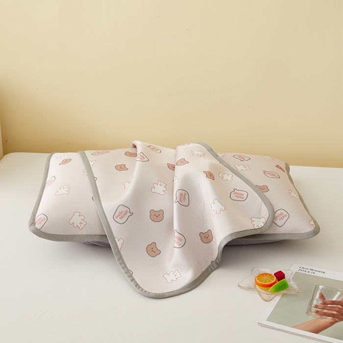 91家纺网 家纺一手货源 找家纺 翎盈家纺 2025新款600D冰丝枕套  饼干熊