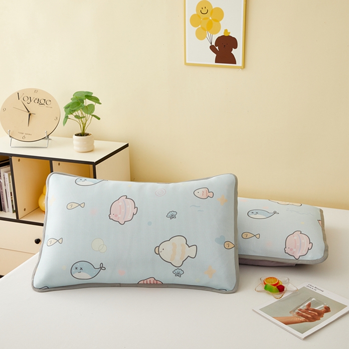 91家纺网 家纺一手货源 找家纺 翎盈家纺 2025新款600D冰丝枕套  海底世界