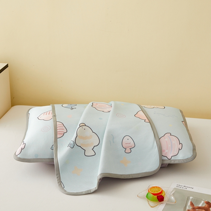 91家纺网 家纺一手货源 找家纺 翎盈家纺 2025新款600D冰丝枕套  海底世界