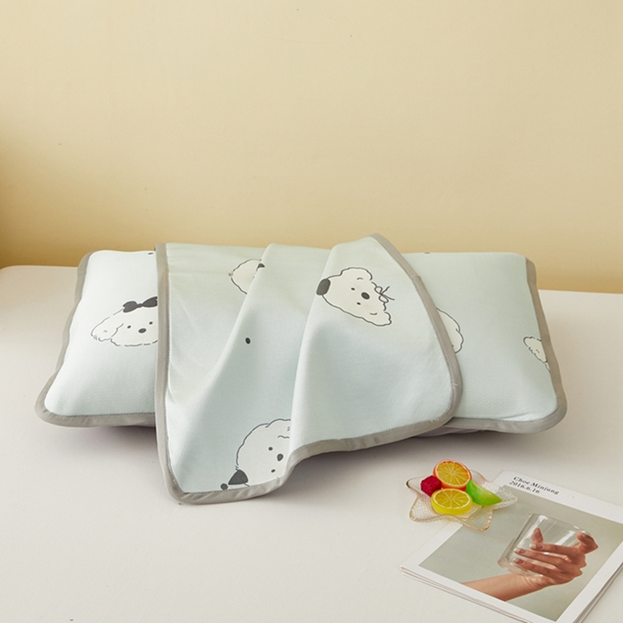 91家纺网 家纺一手货源 找家纺 翎盈家纺 2025新款600D冰丝枕套  快乐狗