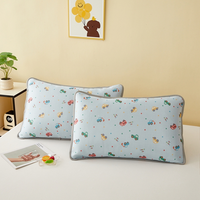 翎盈家纺 2025新款600D冰丝枕套  快乐汽车