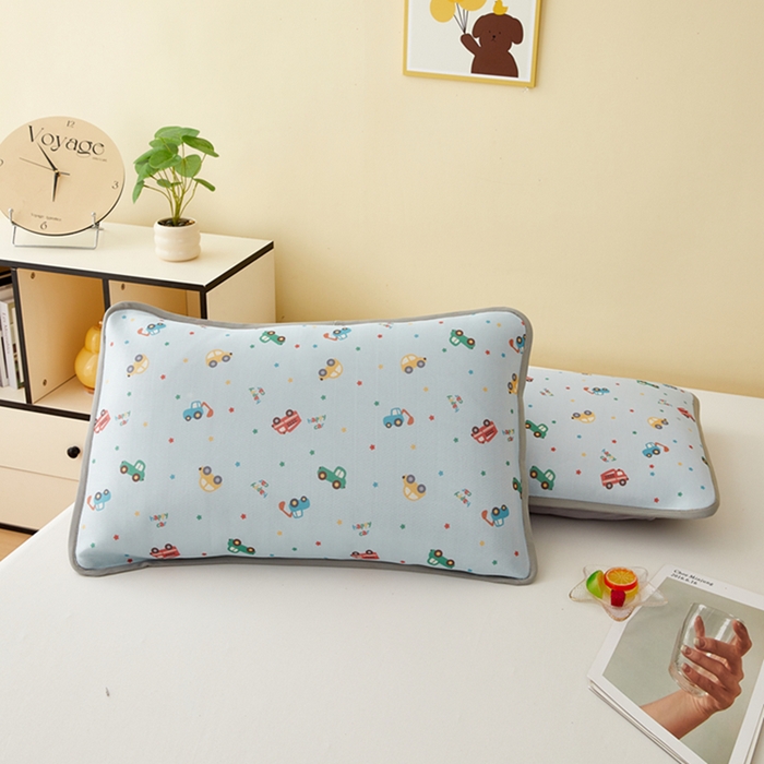 91家纺网 家纺一手货源 找家纺 翎盈家纺 2025新款600D冰丝枕套  快乐汽车