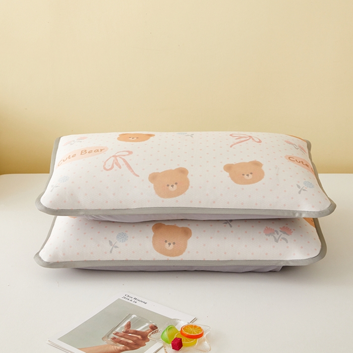 91家纺网 家纺一手货源 找家纺 翎盈家纺 2025新款600D冰丝枕套  甜心小熊