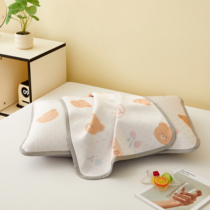 91家纺网 家纺一手货源 找家纺 翎盈家纺 2025新款600D冰丝枕套  甜心小熊