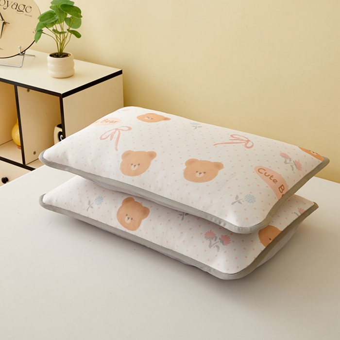 91家纺网 家纺一手货源 找家纺 翎盈家纺 2025新款600D冰丝枕套  甜心小熊