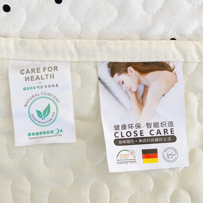 91家纺网 家纺一手货源 找家纺 （总）佳品居 2025新款A类水洗棉夹棉夏被床盖四件套-赫本风