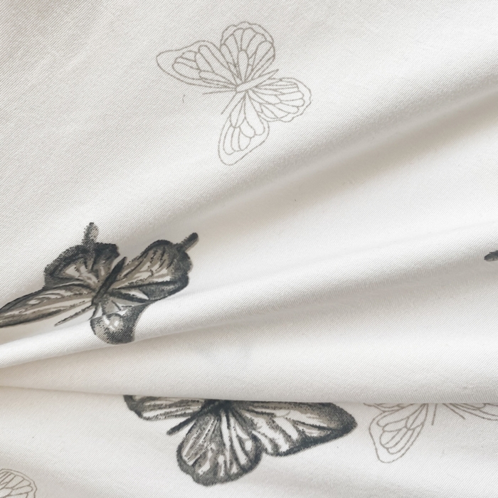 91家纺网 家纺一手货源 找家纺 佳品居 2025新款A类水洗棉夹棉夏被床盖四件套-赫本风 赫本风-蝴蝶印记