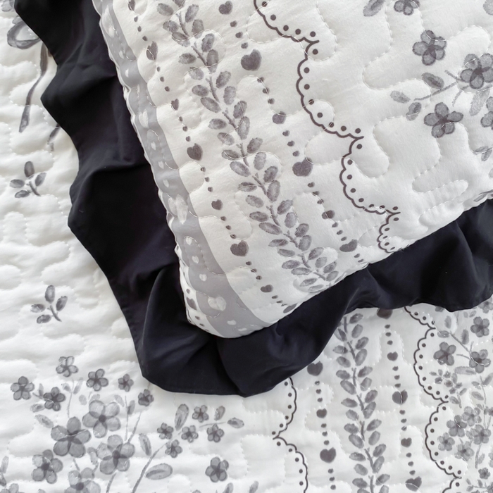 91家纺网 家纺一手货源 找家纺 佳品居 2025新款A类水洗棉夹棉夏被床盖四件套-赫本风 赫本风-繁花