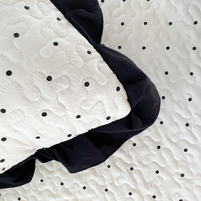 91家纺网 家纺一手货源 找家纺 佳品居 2025新款A类水洗棉夹棉夏被床盖四件套-赫本风 赫本风-点点微爱