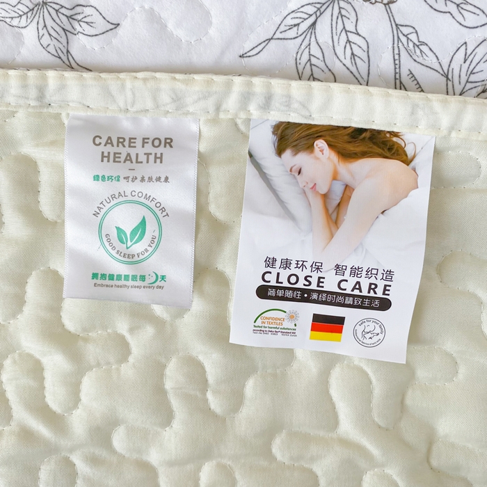 91家纺网 家纺一手货源 找家纺 佳品居 2025新款A类水洗棉夹棉夏被床盖四件套-赫本风 赫本风-玫瑰花园