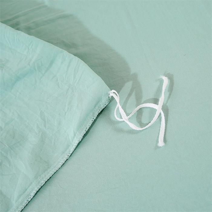 91家纺网 家纺一手货源 找家纺 优米家纺 2025新款A类水洗棉毛巾绣四件套-奶酪小熊 奶酪小熊-青草绿