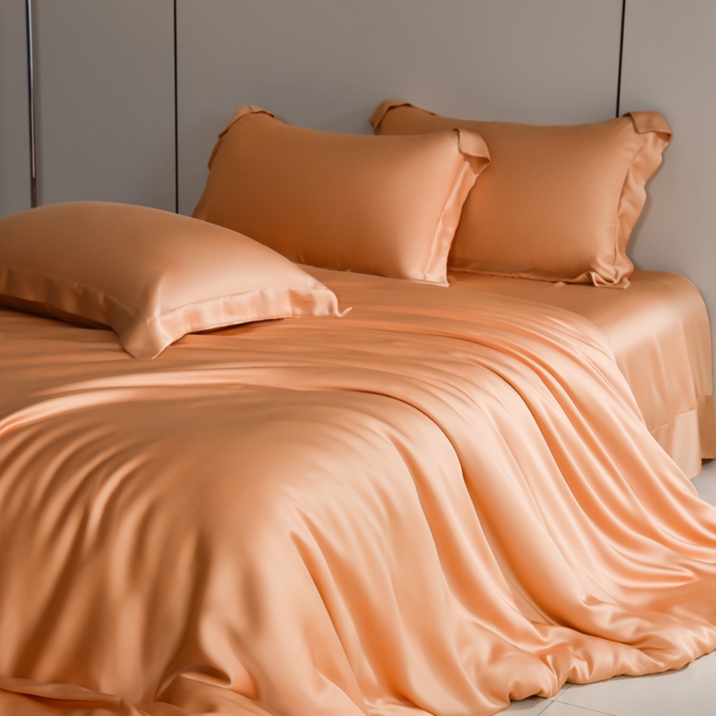 91家纺网 家纺一手货源 找家纺 简爱家纺 2026亲肤舒适60s兰精天丝四件套【可授权】 西柚色