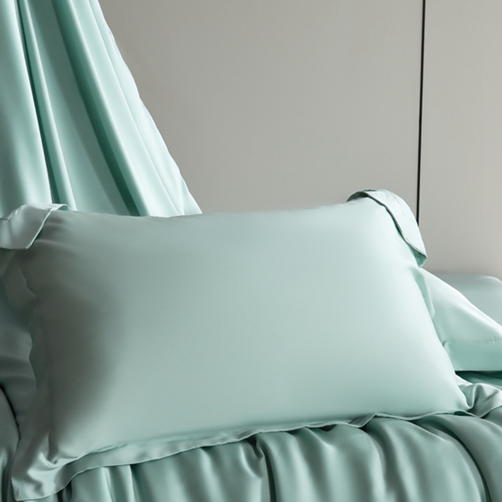 91家纺网 家纺一手货源 找家纺 简爱家纺 2025亲肤舒适60s兰精天丝四件套【可授权】 艾绿