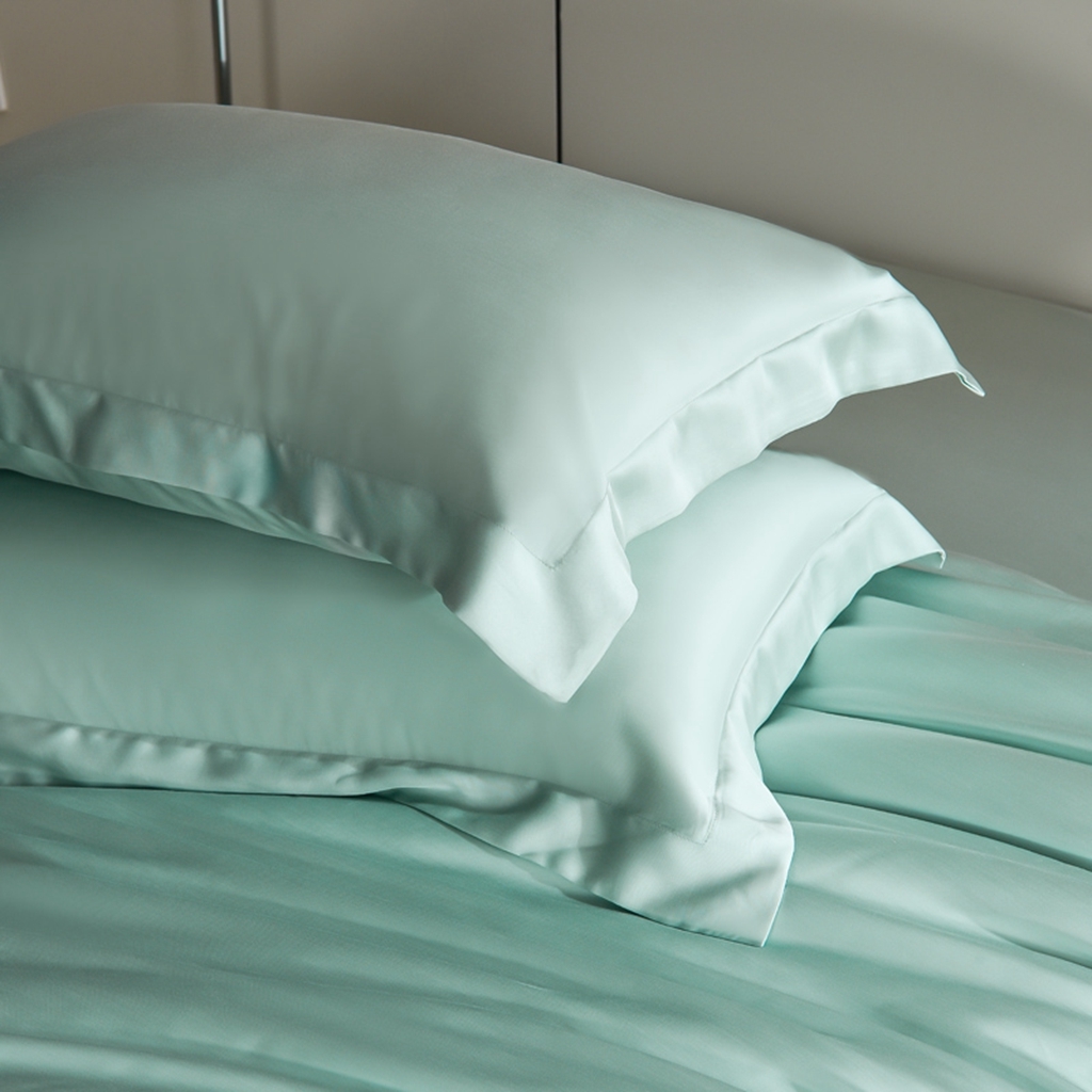 91家纺网 家纺一手货源 找家纺 简爱家纺 2025亲肤舒适60s兰精天丝四件套【可授权】 艾绿