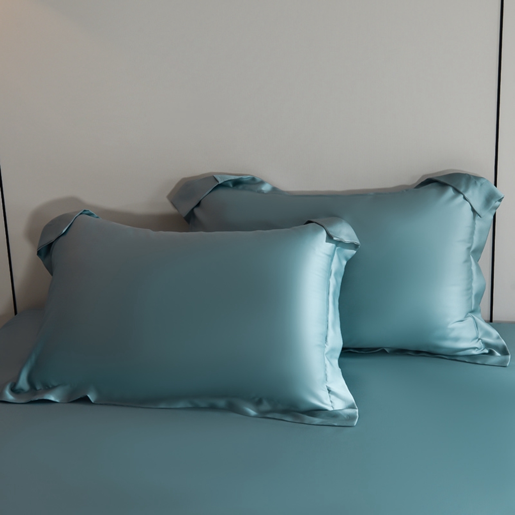 91家纺网 家纺一手货源 找家纺 简爱家纺 2025亲肤舒适60s兰精天丝四件套【可授权】 冰蓝色