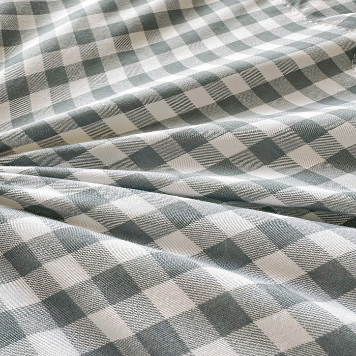 91家纺网 家纺一手货源 找家纺 优尚家纺 2025新款水洗棉棉花夏被 无印风系列-蓝小格