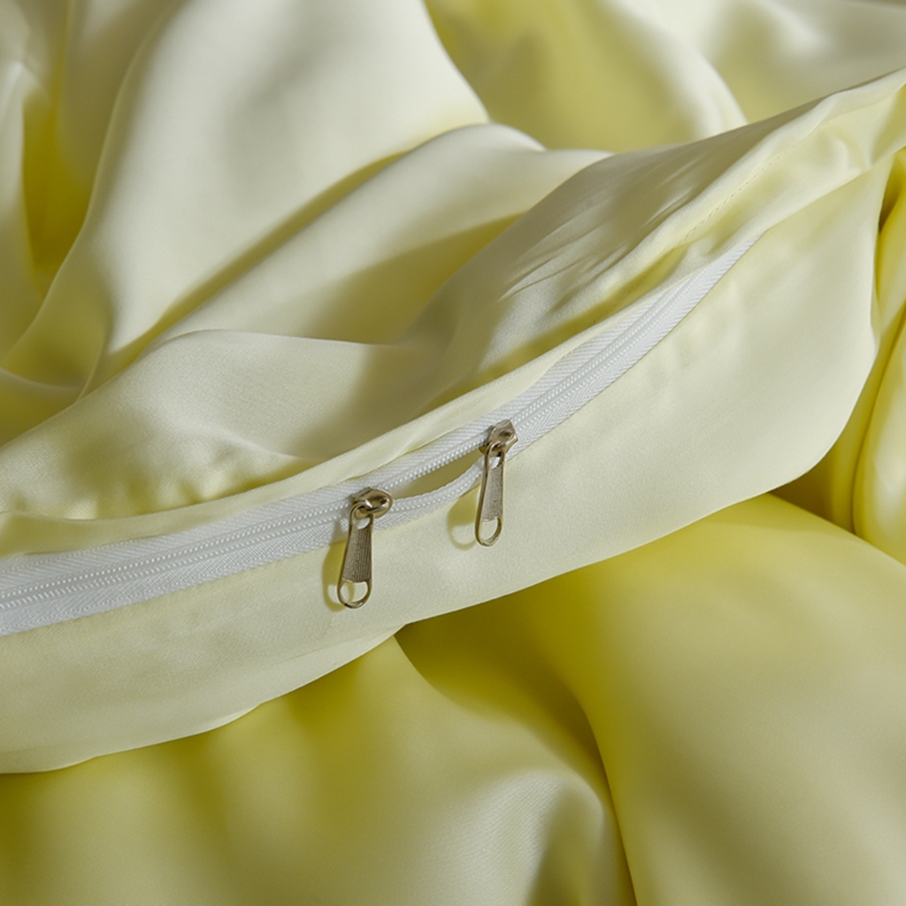 91家纺网 家纺一手货源 找家纺 简爱家纺 2025亲肤舒适60s兰精天丝四件套【可授权】 奶油黄