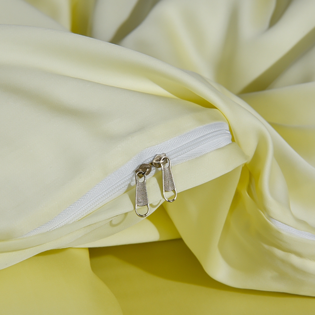 91家纺网 家纺一手货源 找家纺 简爱家纺 2025亲肤舒适60s兰精天丝四件套【可授权】 奶油黄