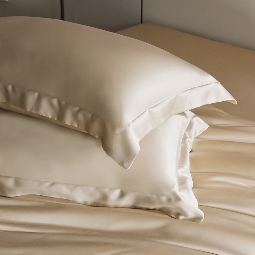 91家纺网 家纺一手货源 找家纺 简爱家纺 2025亲肤舒适60s兰精天丝四件套【可授权】 浅茶色