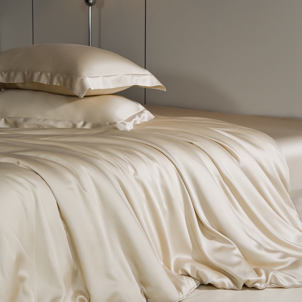 91家纺网 家纺一手货源 找家纺 简爱家纺 2025亲肤舒适60s兰精天丝四件套【可授权】 浅茶色