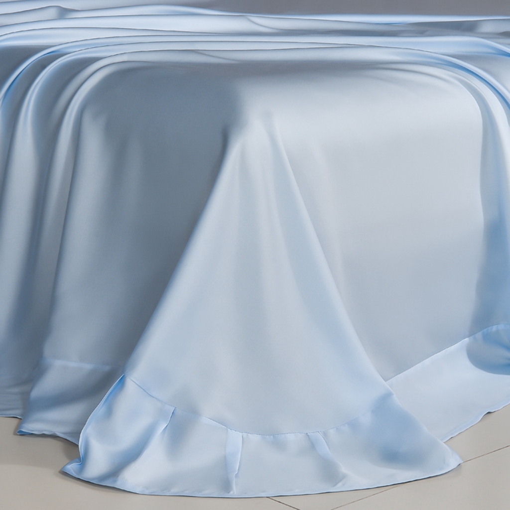 91家纺网 家纺一手货源 找家纺 简爱家纺 2026亲肤舒适60s兰精天丝四件套【可授权】 浅天蓝