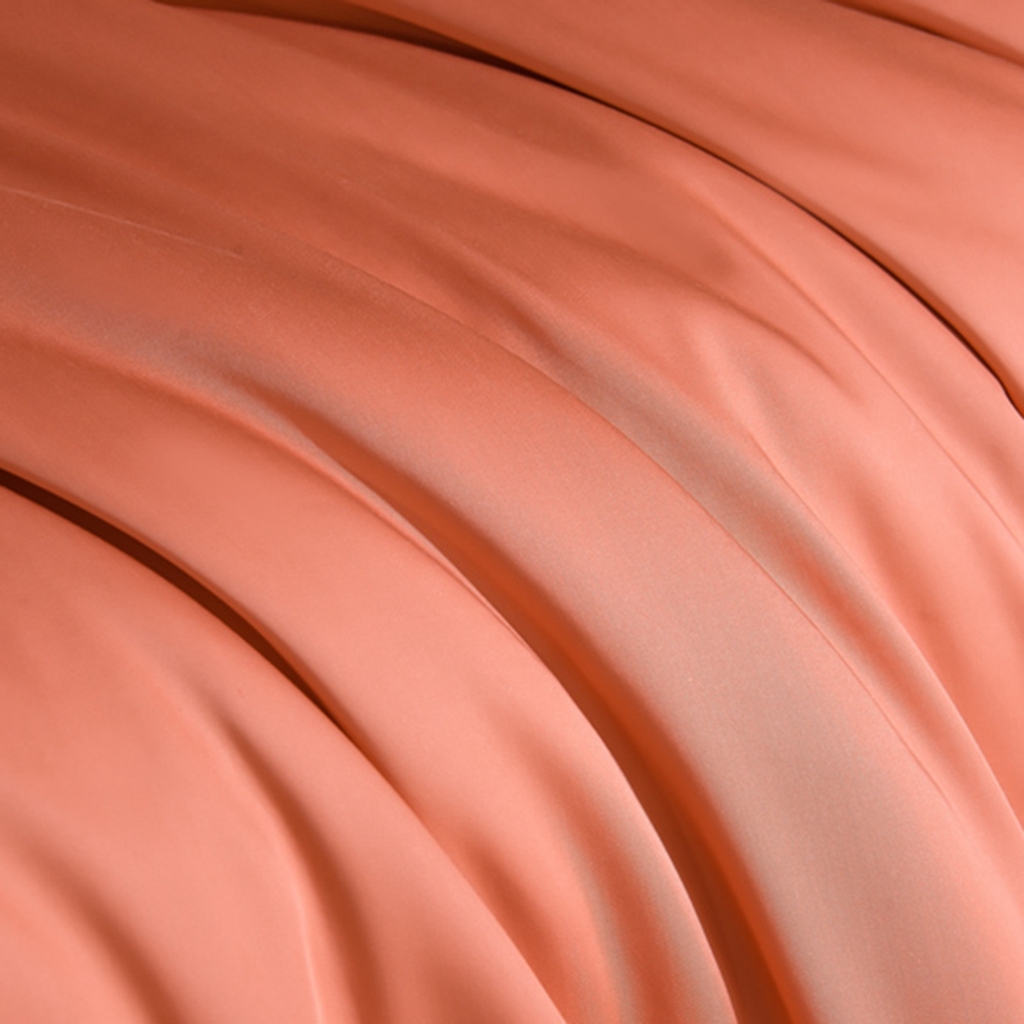 91家纺网 家纺一手货源 找家纺 简爱家纺 2025亲肤舒适60s兰精天丝四件套【可授权】 秋橘色