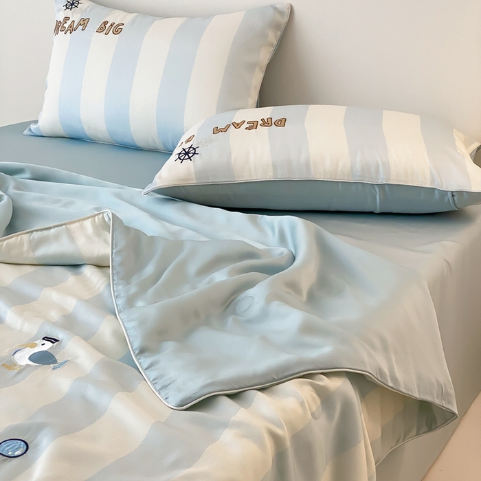 91家纺网 家纺一手货源 找家纺 星野 2025新款60s进口奥地利兰精天丝蚕丝夏被夏凉被空调被兰精天丝夏被系列 星辰大海