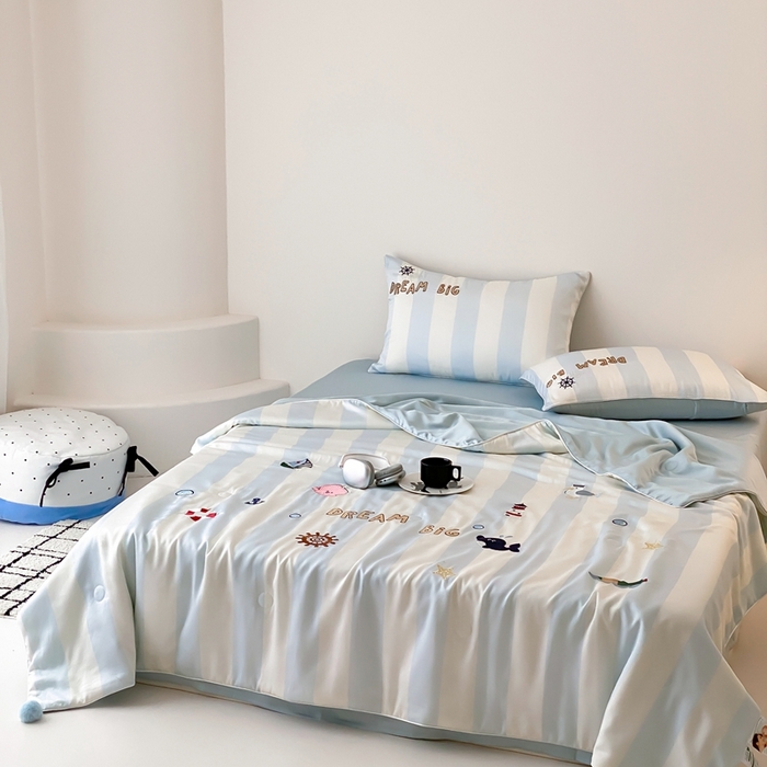 91家纺网 家纺一手货源 找家纺 星野 2025新款60s进口奥地利兰精天丝蚕丝夏被夏凉被空调被兰精天丝夏被系列 星辰大海