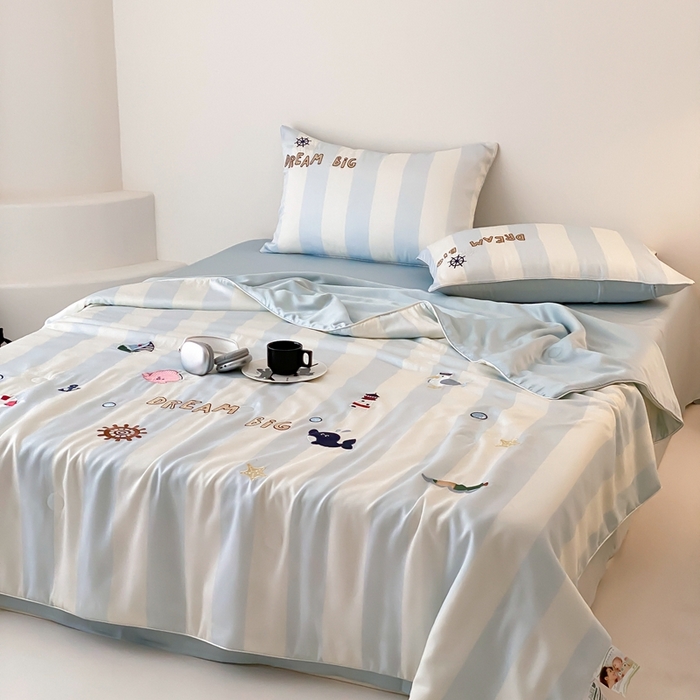 91家纺网 家纺一手货源 找家纺 星野 2025新款60s进口奥地利兰精天丝蚕丝夏被夏凉被空调被兰精天丝夏被系列 星辰大海