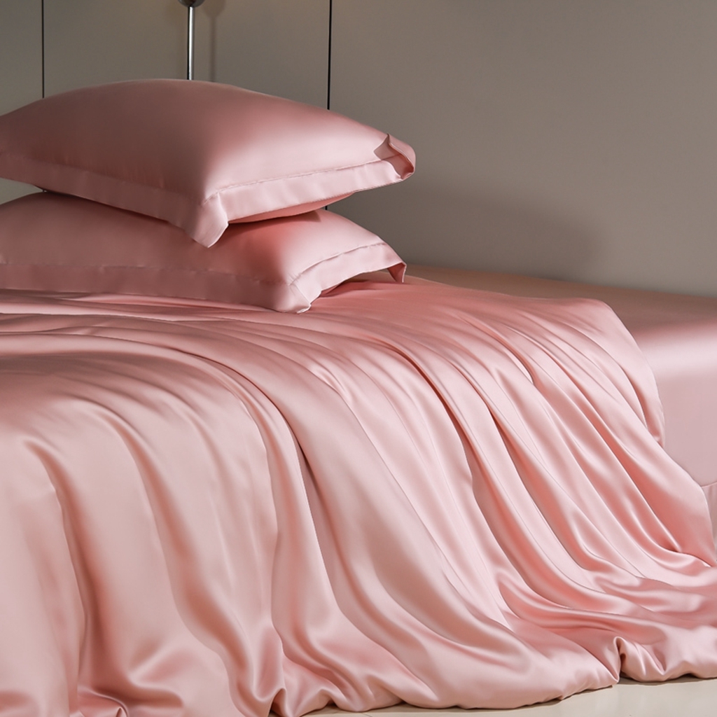 91家纺网 家纺一手货源 找家纺 简爱家纺 2025亲肤舒适60s兰精天丝四件套【可授权】 珊瑚粉