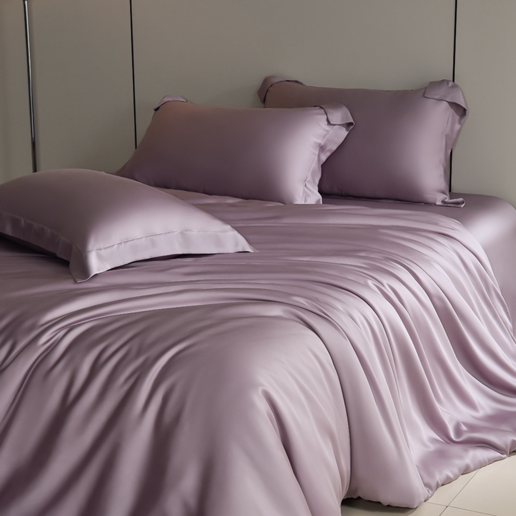 简爱家纺 2025亲肤舒适60s兰精天丝四件套【可授权】 雾紫