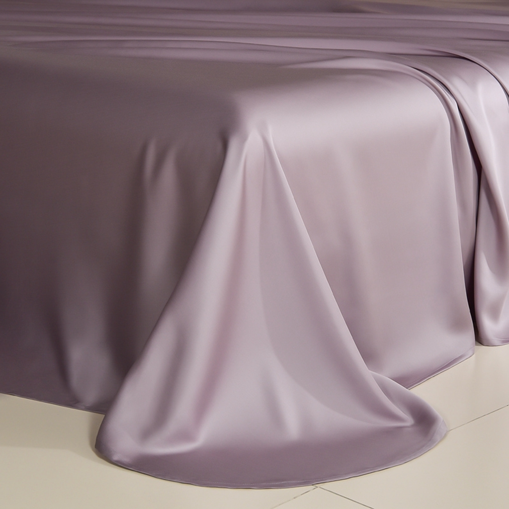 91家纺网 家纺一手货源 找家纺 简爱家纺 2026亲肤舒适60s兰精天丝四件套【可授权】 雾紫